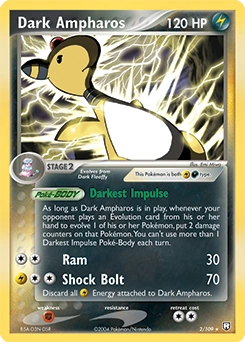 Dark Ampharos Pokémon card, number 2