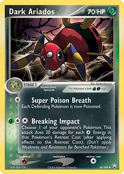 Dark Ariados Pokémon card, number 30
