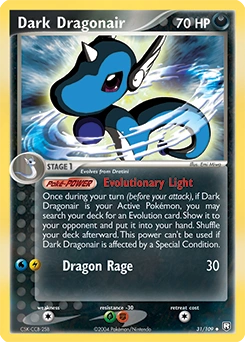 Dark Dragonair Pokémon card, number 31