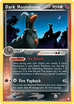 Dark Houndoom Pokémon card, number 37