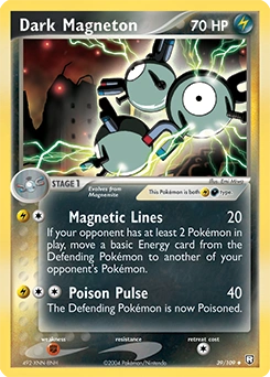 Dark Magneton Pokémon card, number 39