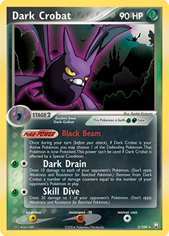 Dark Crobat Pokémon card, number 3