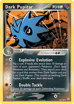 Dark Pupitar Pokémon card, number 40