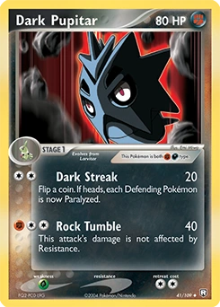 Dark Pupitar Pokémon card, number 41