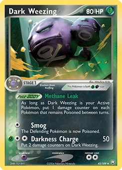 Dark Weezing Pokémon card, number 42