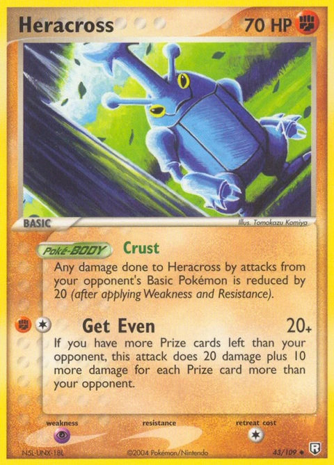 Heracross Pokémon card from Team Rocket Returns, number 43 (Standard print)