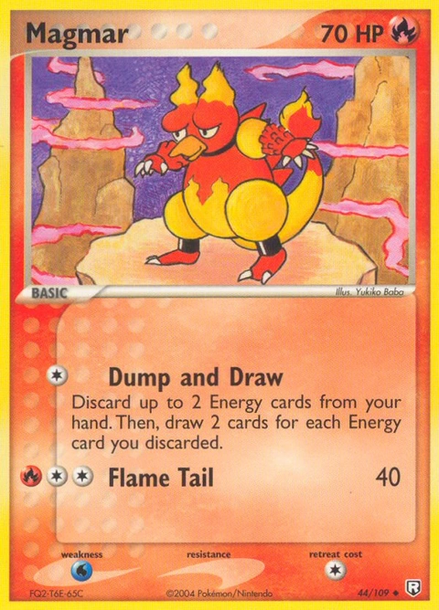 Magmar Pokémon card from Team Rocket Returns, number 44 (Standard print)