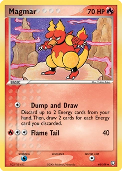 Magmar Pokémon card, number 44