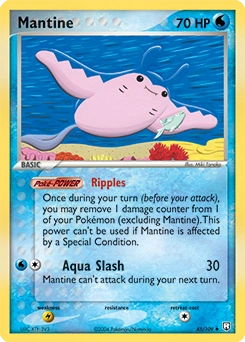 Mantine Pokémon card, number 45