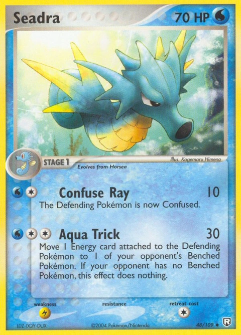 Seadra Pokémon card from Team Rocket Returns, number 48 (Standard print)