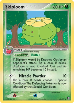 Skiploom Pokémon card, number 49