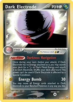 Dark Electrode Pokémon card, number 4
