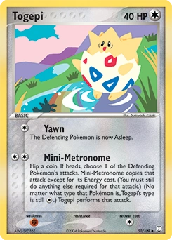 Togepi Pokémon card, number 50
