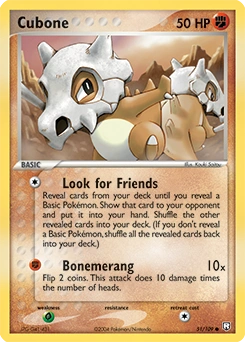 Cubone Pokémon card, number 51