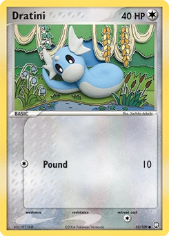 Dratini Pokémon card, number 52