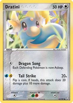 Dratini Pokémon card, number 53