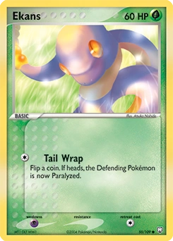 Ekans Pokémon card, number 55