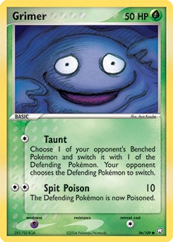 Grimer Pokémon card, number 56