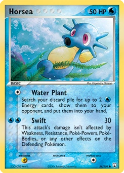 Horsea Pokémon card, number 58