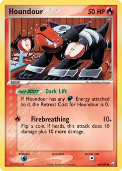 Houndour Pokémon card, number 60