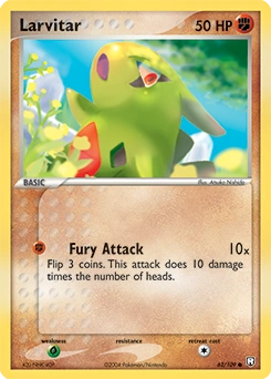 Larvitar Pokémon card, number 62