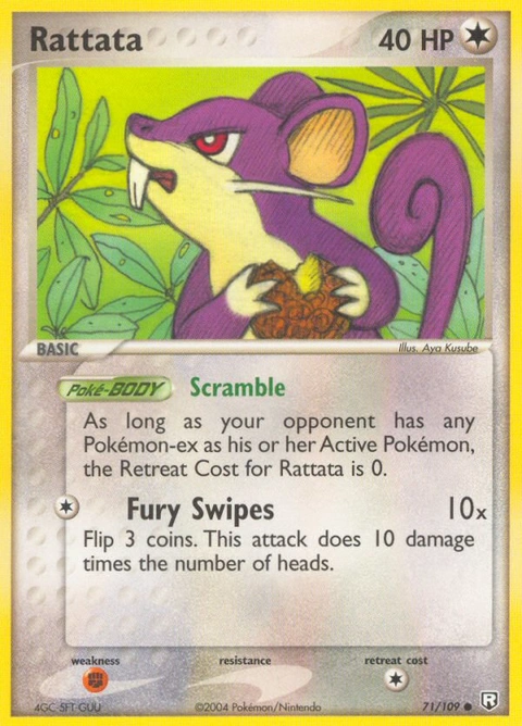 Rattata Pokémon card from Team Rocket Returns, number 71 (Standard print)
