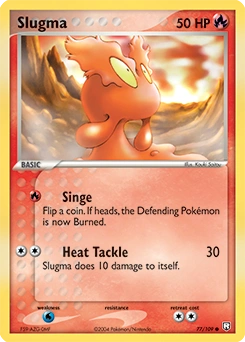 Slugma Pokémon card, number 77