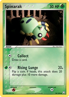 Spinarak Pokémon card, number 78