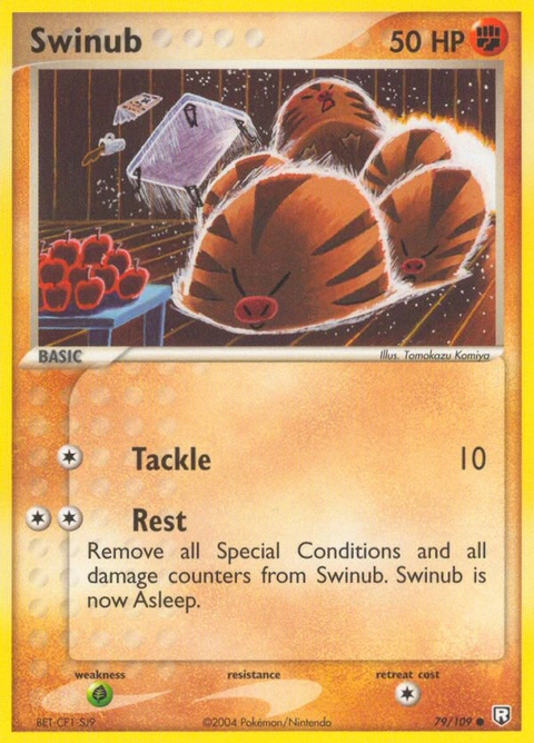 Swinub Pokémon card from Team Rocket Returns, number 79 (Standard print)