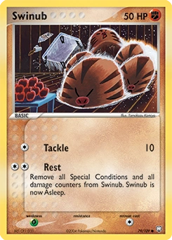 Swinub Pokémon card, number 79