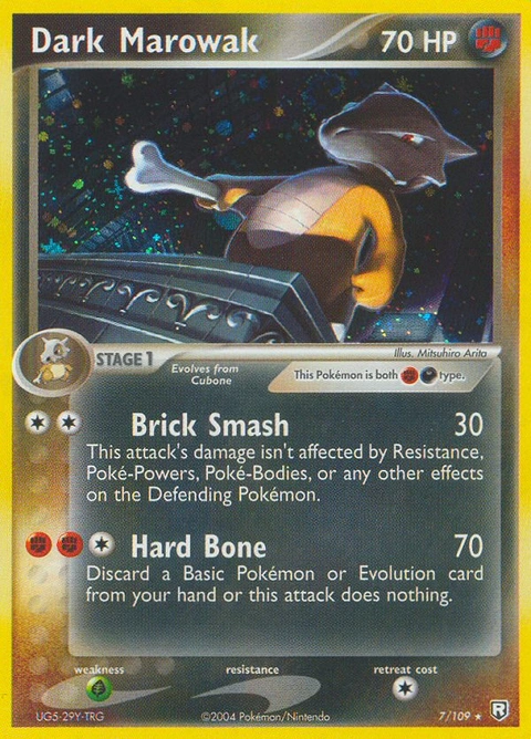 Dark Marowak Pokémon card from Team Rocket Returns, number 7 (Standard (Deck Exclusive) print)