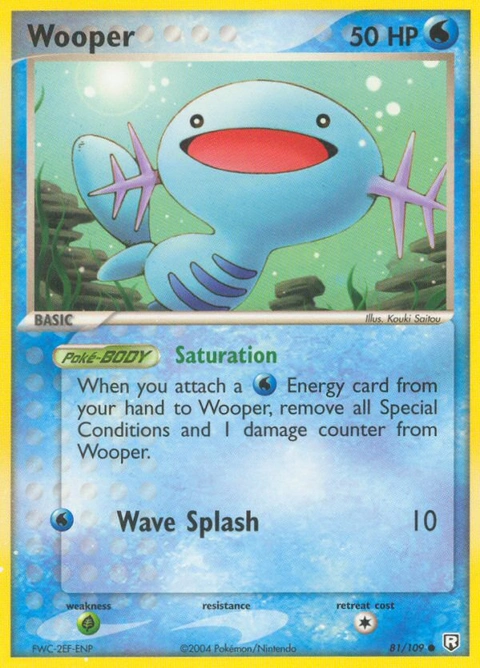 Wooper Pokémon card from Team Rocket Returns, number 81 (Standard print)