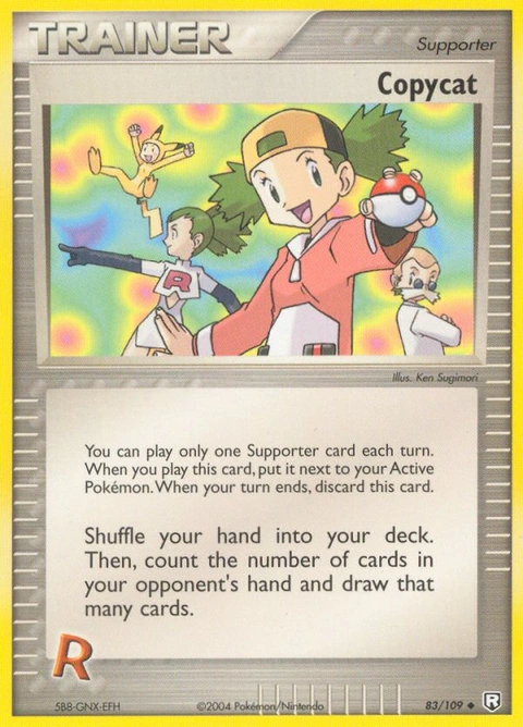 Copycat Pokémon card from Team Rocket Returns, number 83 (Standard print)