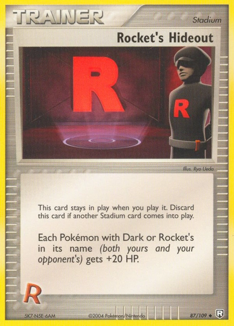 Rocket's Hideout Pokémon card from Team Rocket Returns, number 87 (Standard print)