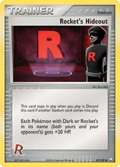 Rocket's Hideout Pokémon card, number 87