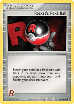 Rocket's Poké Ball Pokémon card, number 89