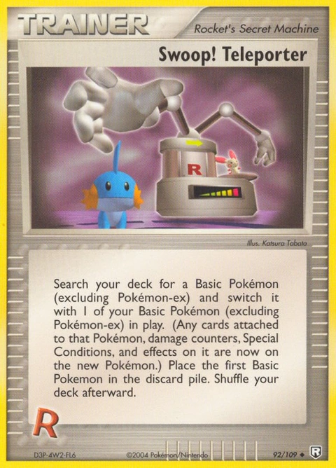 Swoop! Teleporter Pokémon card from Team Rocket Returns, number 92 (Standard print)