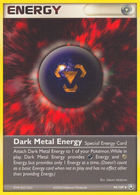 Dark Metal Energy Pokémon card from Team Rocket Returns, number 94 (Standard print)