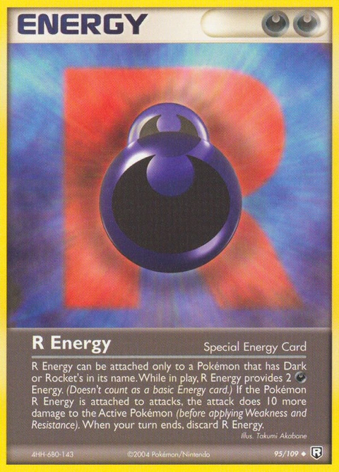 R Energy Pokémon card from Team Rocket Returns, number 95 (Standard print)