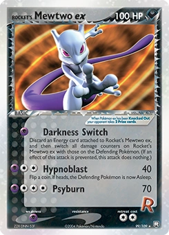 Rocket's Mewtwo ex Pokémon card, number 99