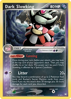 Dark Slowking Pokémon card, number 9