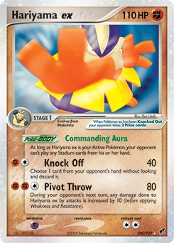 Hariyama ex Pokémon card, number 100