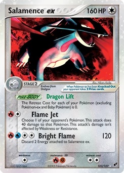 Salamence ex Pokémon card, number 103