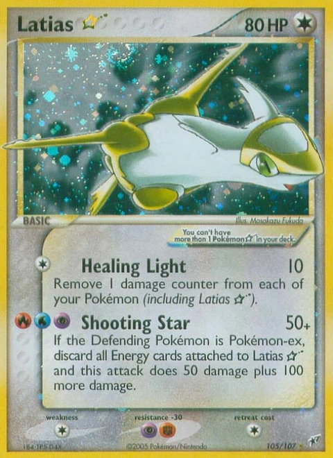 Latias ★ Pokémon card from Deoxys, number 105 (Holo print)