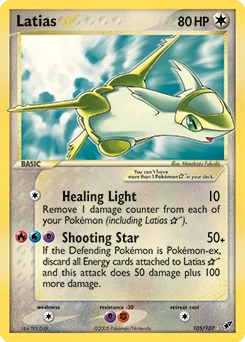 Latias ★ Pokémon card, number 105
