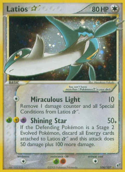 Latios ★ Pokémon card from Deoxys, number 106 (Holo print)