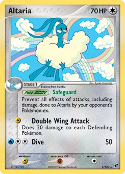 Altaria Pokémon card, number 1