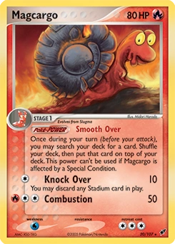 Magcargo Pokémon card, number 20