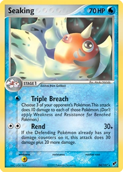 Seaking Pokémon card, number 24