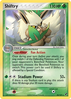 Shiftry Pokémon card, number 25